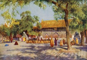 Peking, de Lama-tempel door Thomas Hodgson Liddell